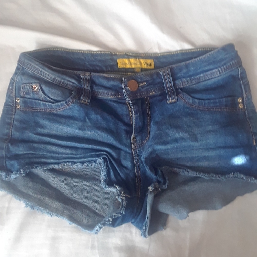 blue jean shorts